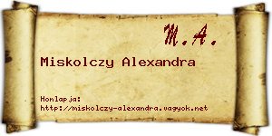 Miskolczy Alexandra névjegykártya